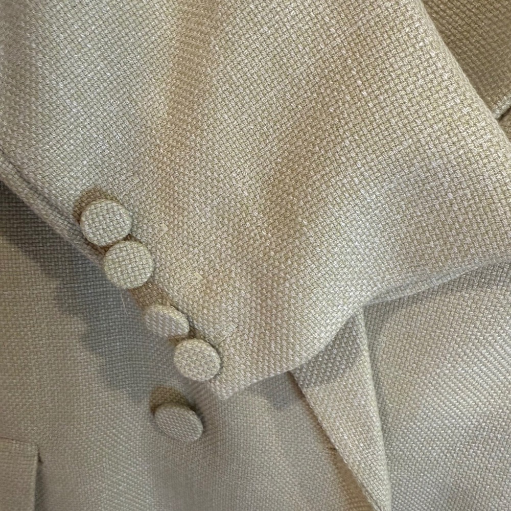 House of Harlow 1960 Double Breasted Linen Blend Blazer Jacket Beige Size L - Picture 7 of 10